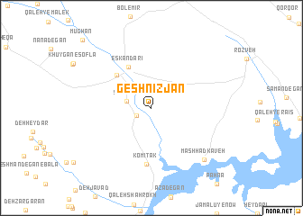 map of Geshnīzjān