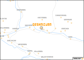 map of Geshnīzjān