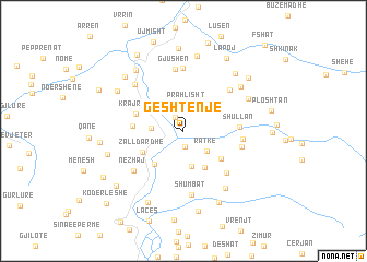 map of Gështenjë