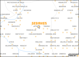 map of Gęsia Wieś