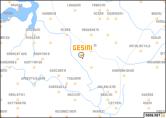 map of Gesini