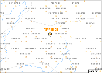 map of Gesviai