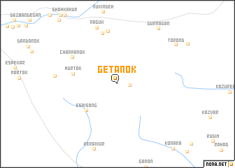 map of Getānok