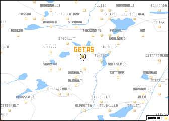 map of Getås