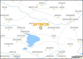 map of Getaučiai