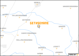 map of Gethsemane