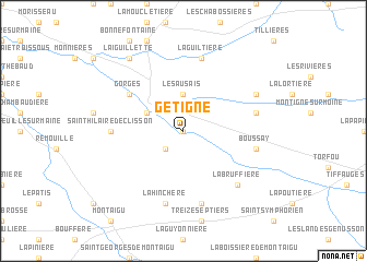 map of Gétigné