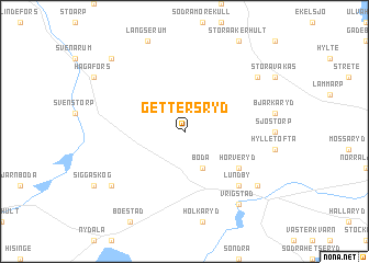 map of Gettersryd