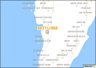 map of Gettlinge