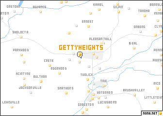 map of Getty Heights