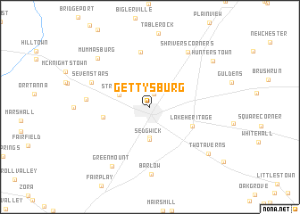 map of Gettysburg