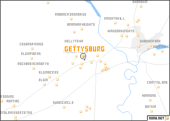 map of Gettysburg