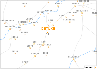 map of Getuke