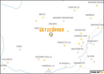 map of Getz Corner