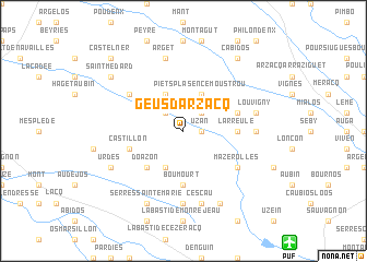 map of Géus-dʼArzacq