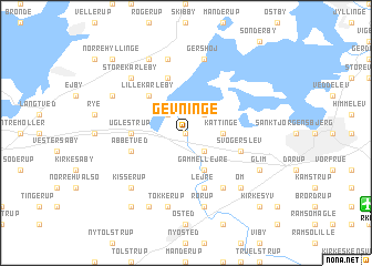 map of Gevninge