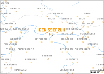 map of Gewissenruh