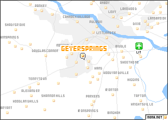 map of Geyer Springs