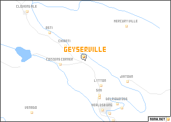 map of Geyserville