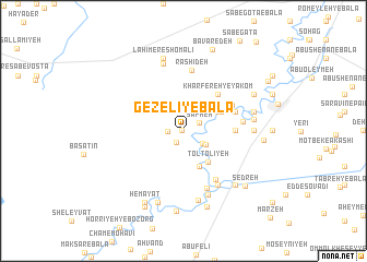 map of Gezelī-ye Bālā