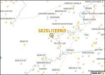 map of Gezelī-ye Pā\