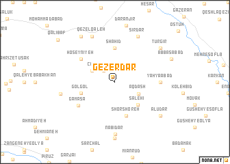 map of Gezerdar