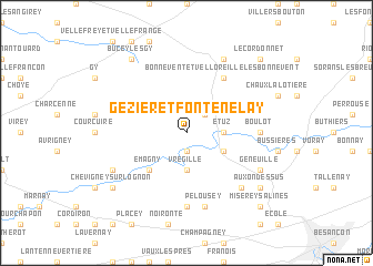 map of Gézier-et-Fontenelay