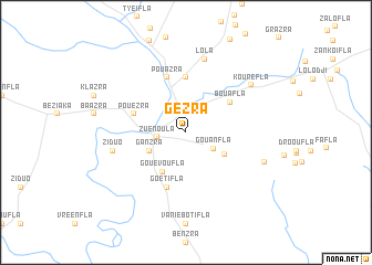 map of Gèzra