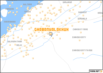 map of Ghabanwāla Khūh