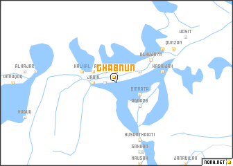 map of Ghabnūn