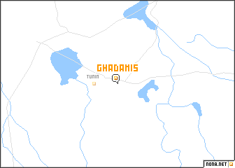 map of Ghadāmis