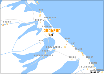 map of Ghaḑfān