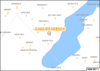 map of Ghadīr-e Ḩabseh