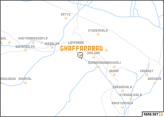 map of Ghaffārābād