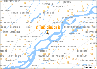 map of Ghāgiānwāla