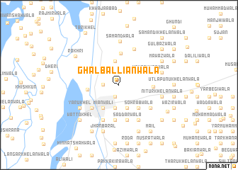 map of Ghalballīānwāla