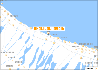 map of Ghalīl al Masā‘īd