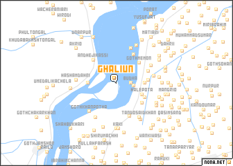 map of Ghaliūn