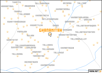 map of Ghanāmīyah