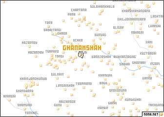 map of Ghanam Shāh