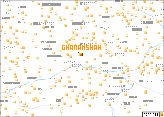 map of Ghanamshāh