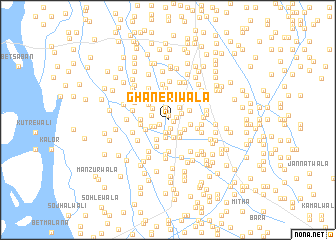 map of Ghanerīwāla