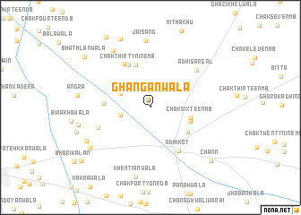 map of Ghanganwāla