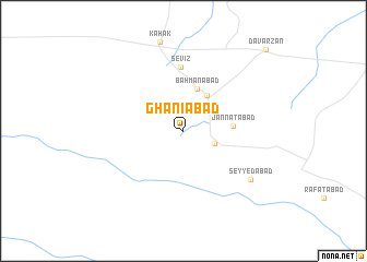 map of Ghanīābād