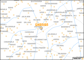 map of Ghaniān