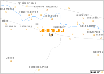 map of Ghānim al ‘Alī