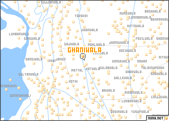 map of Ghanīwāla