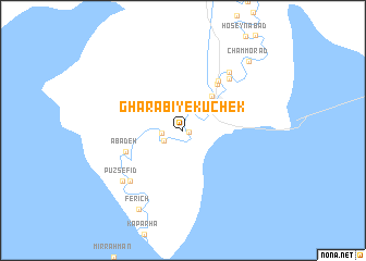 map of Gharābī-ye Kūchek