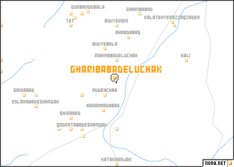map of Gharībābād-e Lūchak