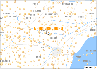 map of Gharīb Kalhoro